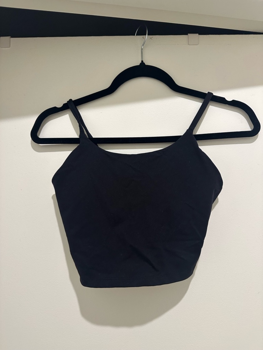 Black Cropped Cami Top